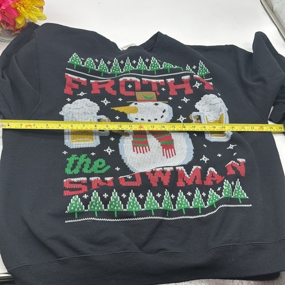 Frothy the Snowman Ugly Christmas Sweater Sweatshirt Holiday Party Men's Size XL - Picture 6 of 7